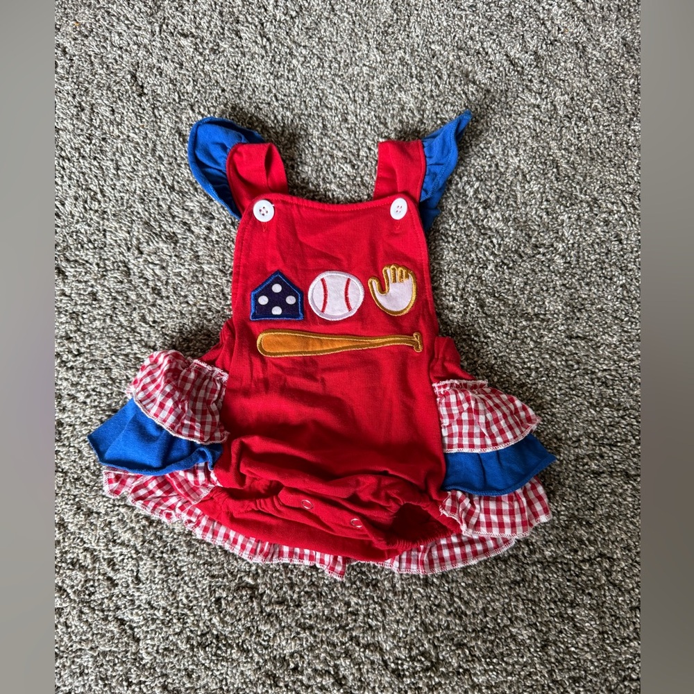 Boutique Red and Blue Kids Overalls